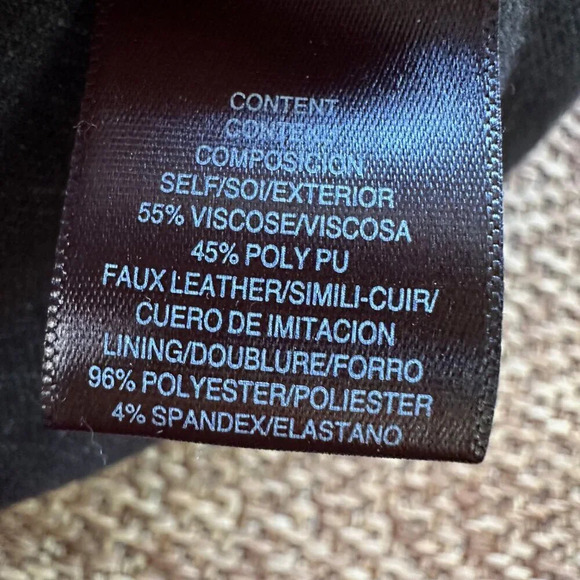 WAYF X Jourdan Sloane Faux Leather Pants in Black Size Large - Picture 8 of 8